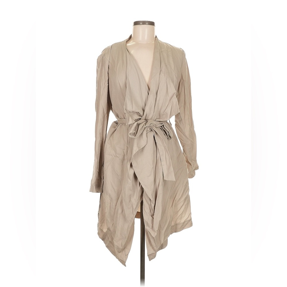 Eliane Rose Tan Belted Cardigan Waterfall Flyaway Jacket Womens Size L